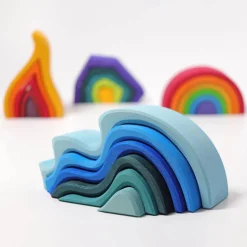 Grimm's Spiel u0026 Holz 12-24 Months|Wooden Toys < Water Waves Nesting Blocks