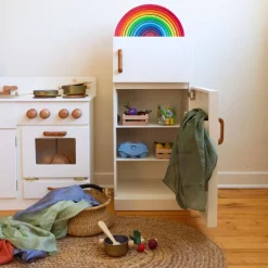 Lapp's Wooden Toys|4 Years < White Classic Wooden Kitchen and Refrigerator Bundle
