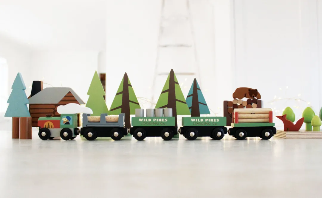 Tender Leaf Toys 4 Years|3 Years < Wild Pines Wooden Train Set