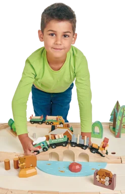 Tender Leaf Toys 4 Years|3 Years < Wild Pines Wooden Train Set