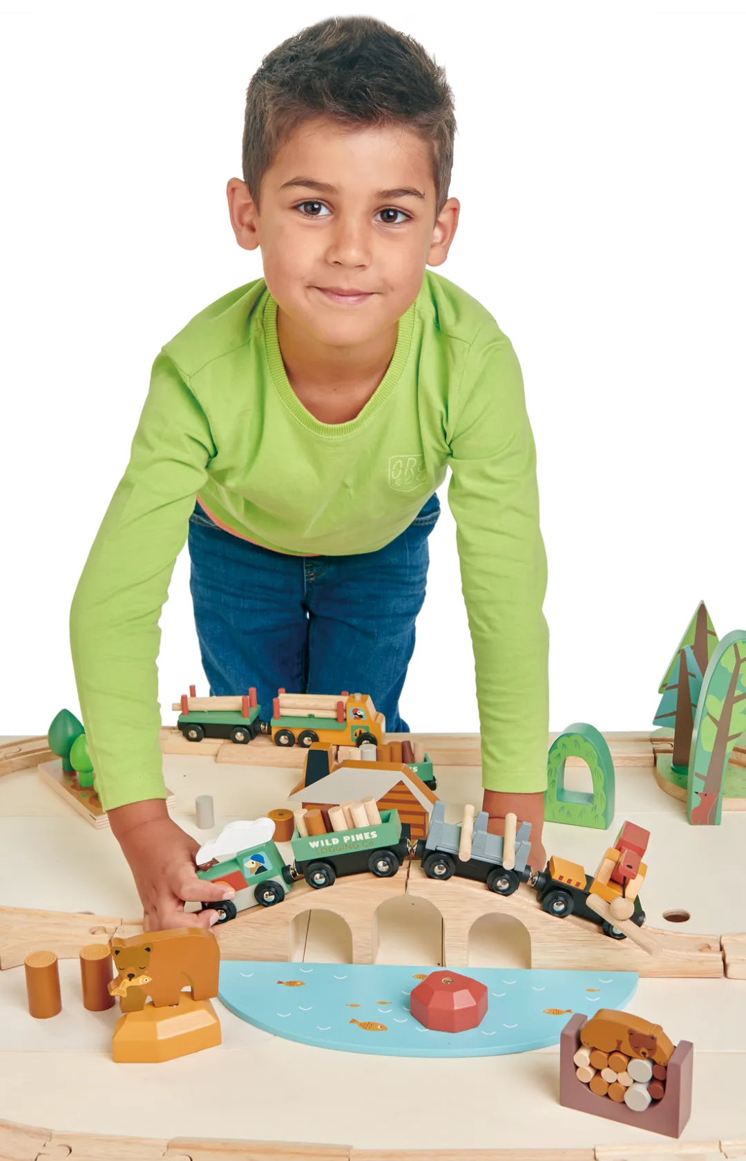 Tender Leaf Toys 4 Years|3 Years < Wild Pines Wooden Train Set