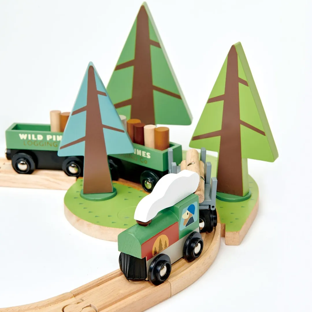 Tender Leaf Toys 4 Years|3 Years < Wild Pines Wooden Train Set