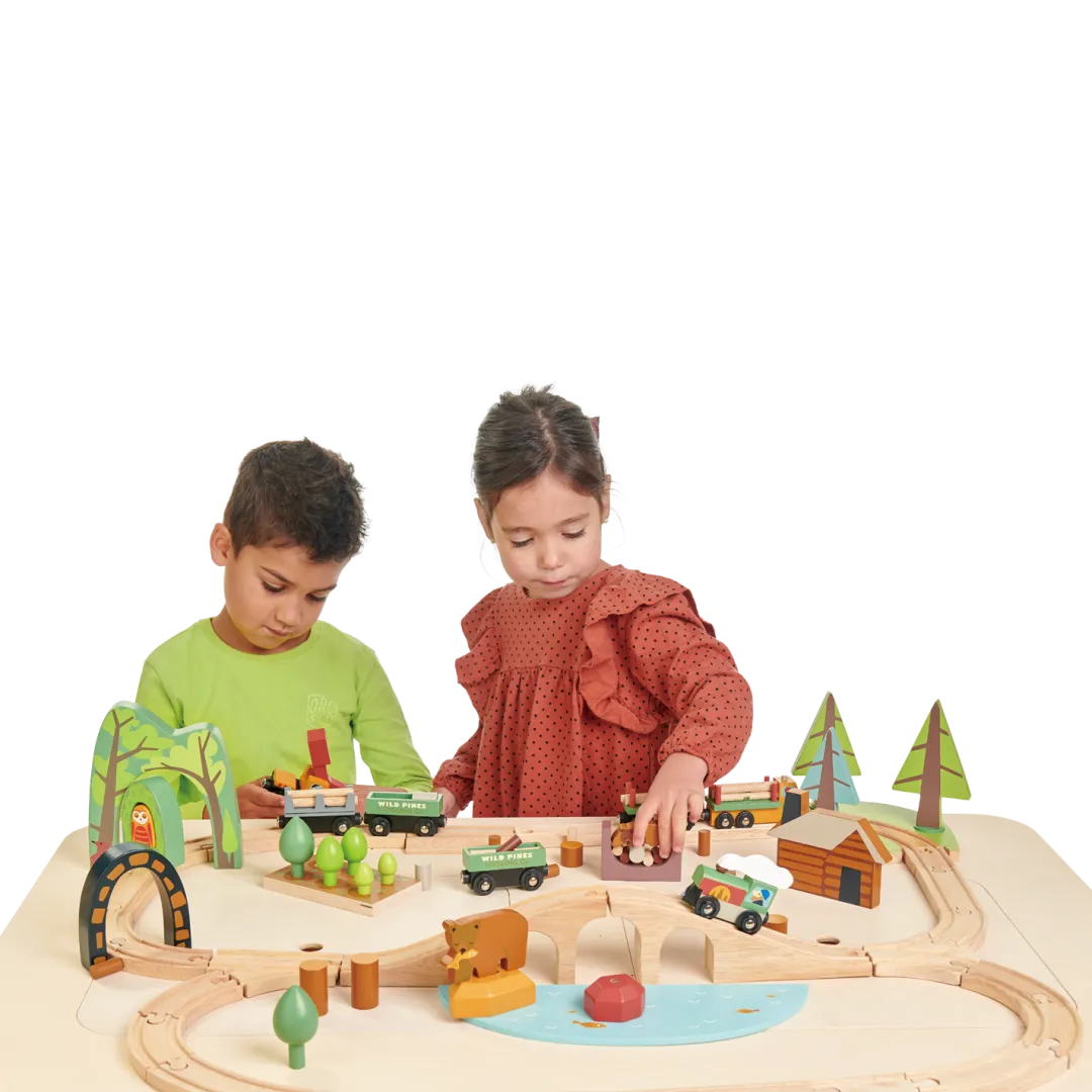Tender Leaf Toys 4 Years|3 Years < Wild Pines Wooden Train Set