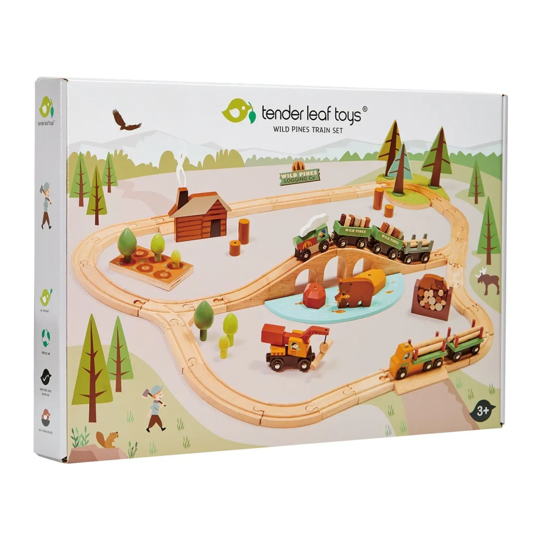 Tender Leaf Toys 4 Years|3 Years < Wild Pines Wooden Train Set