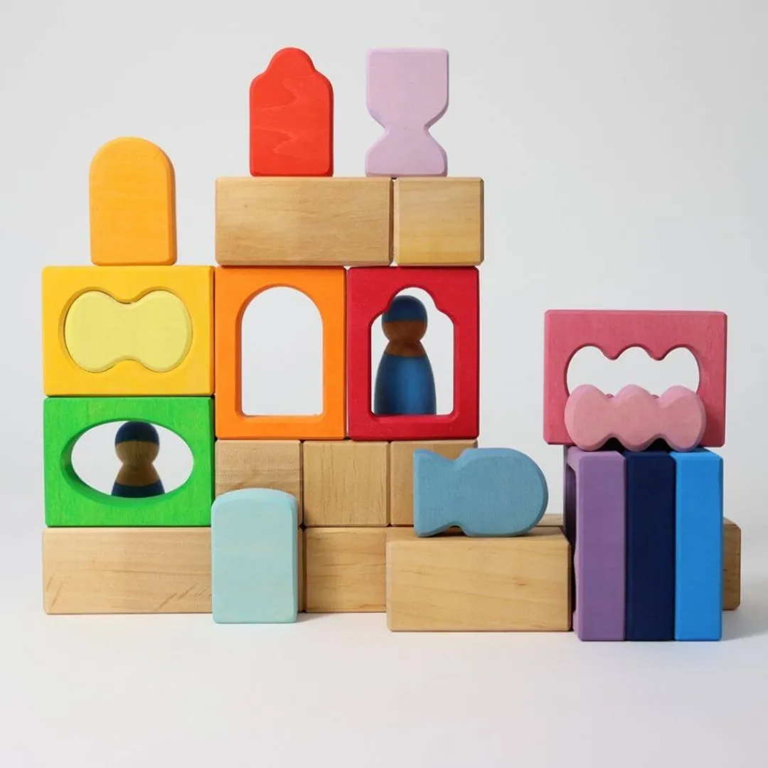 Grimm's Spiel u0026 Holz Wooden Toys|4 Years < Windows Wooden Building Set