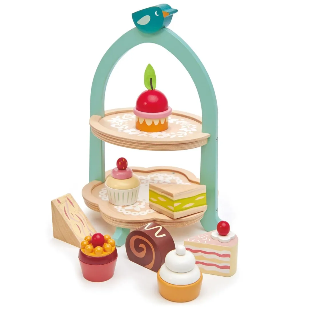 Tender Leaf Toys Wooden Toys|4 Years < Wooden Afternoon Tea Stand