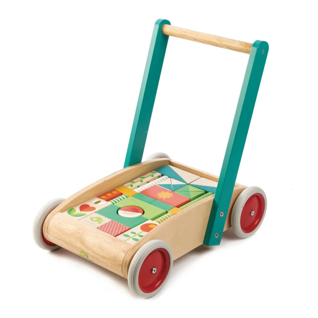 Tender Leaf 12-24 Months|Baby Walkers & Pull Toys < Wooden Baby Walker and Garden Blocks Set