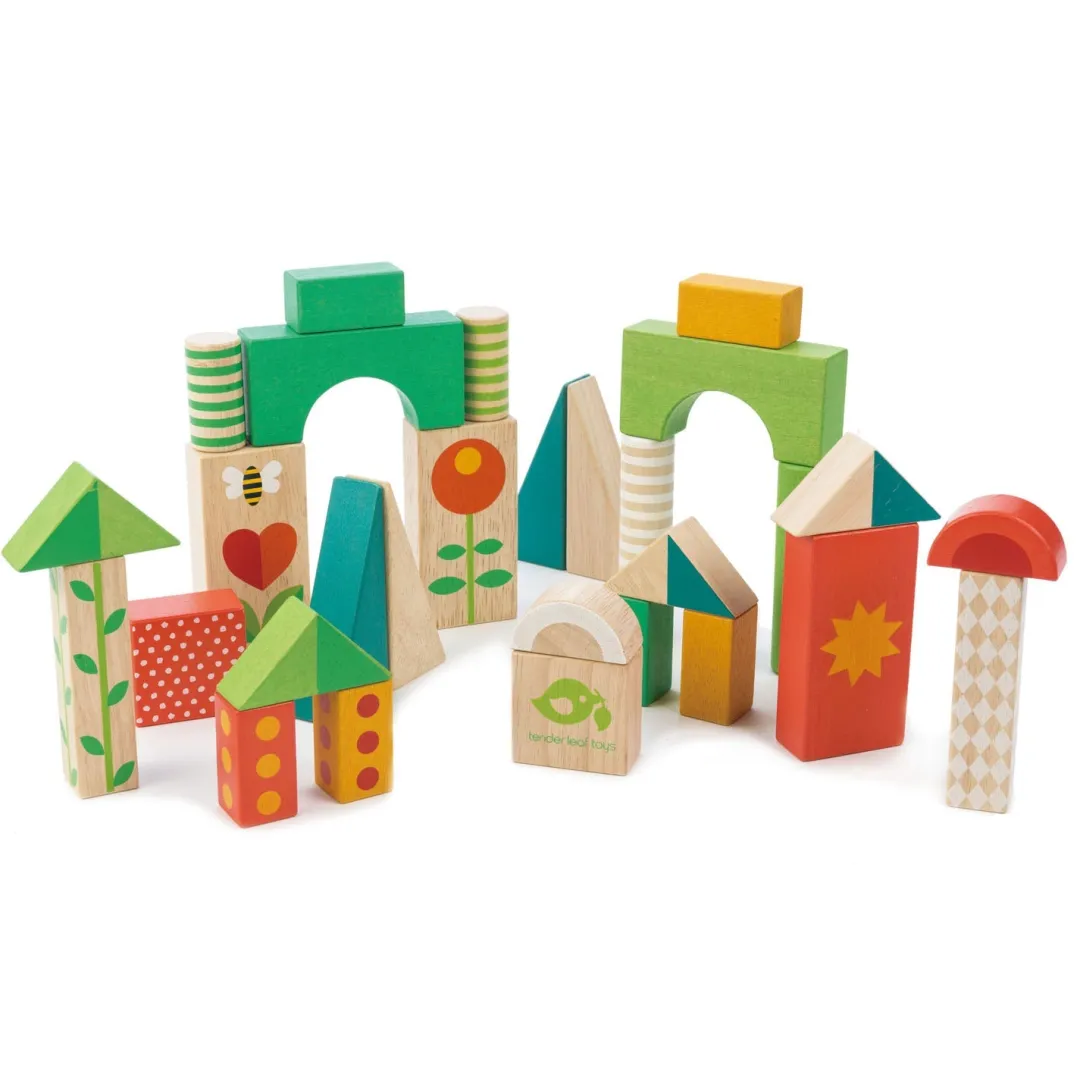 Tender Leaf 12-24 Months|Baby Walkers & Pull Toys < Wooden Baby Walker and Garden Blocks Set