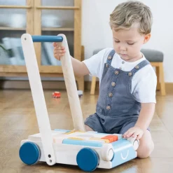 PlanToys USA 12-24 Months|Baby Walkers & Pull Toys < Wooden Baby Walker & Block Set