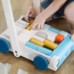 PlanToys USA 12-24 Months|Baby Walkers & Pull Toys < Wooden Baby Walker & Block Set