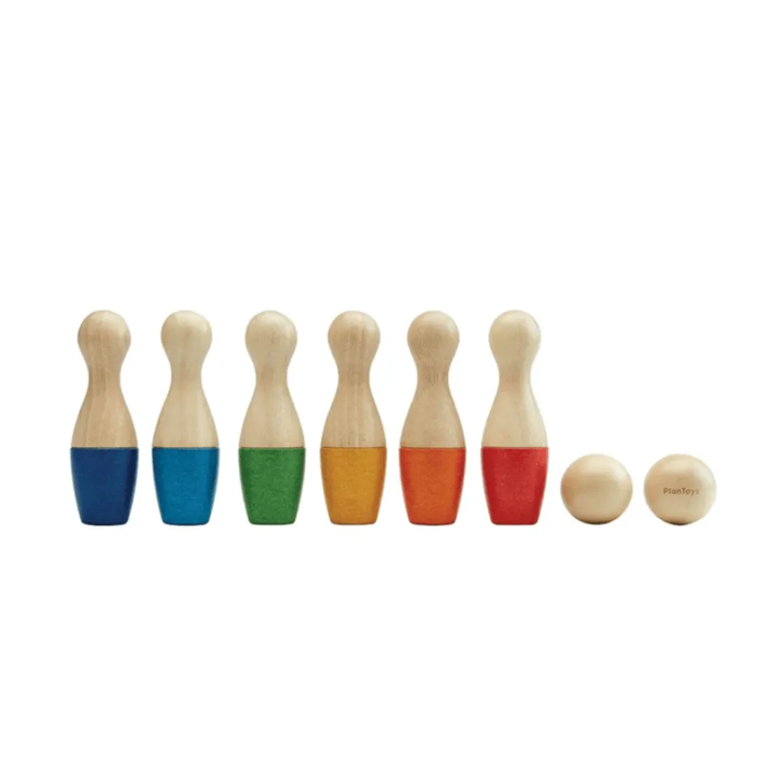 PlanToys Outdoor Toys|Wooden Toys < Wooden Bowling Set