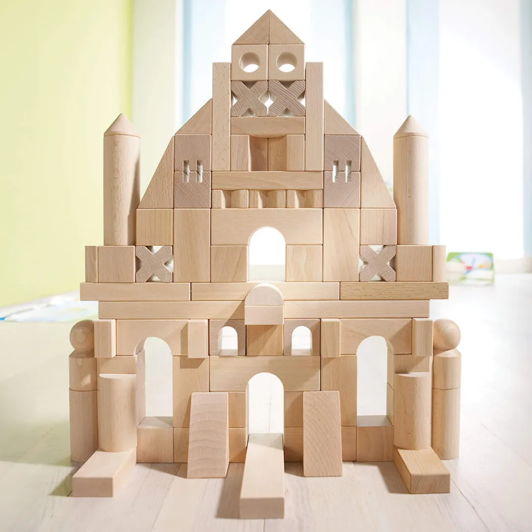 HABA Wooden Toys|4 Years < Wooden Building Blocks - Extra Large Set