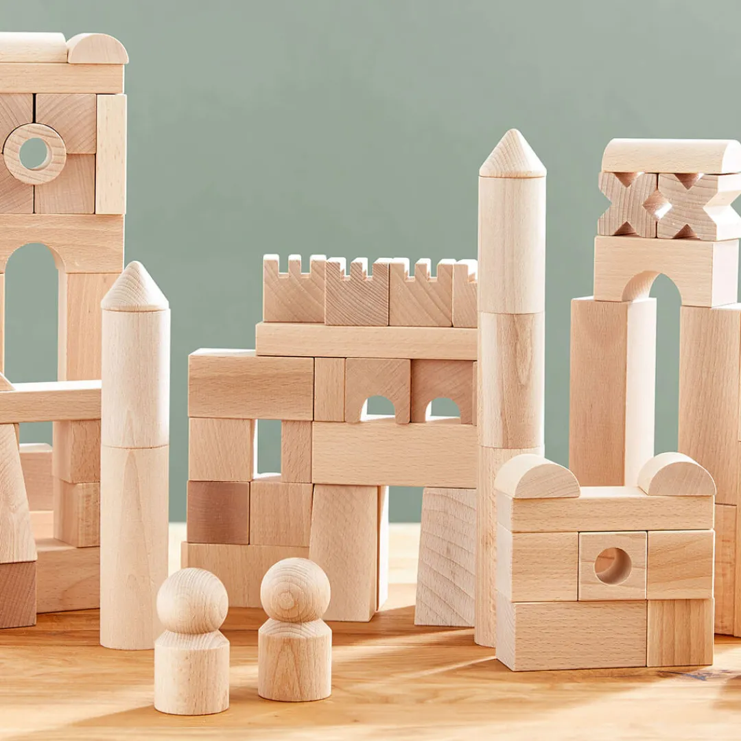 HABA Wooden Toys|4 Years < Wooden Building Blocks - Extra Large Set