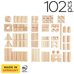 HABA Wooden Toys|4 Years < Wooden Building Blocks - Extra Large Set