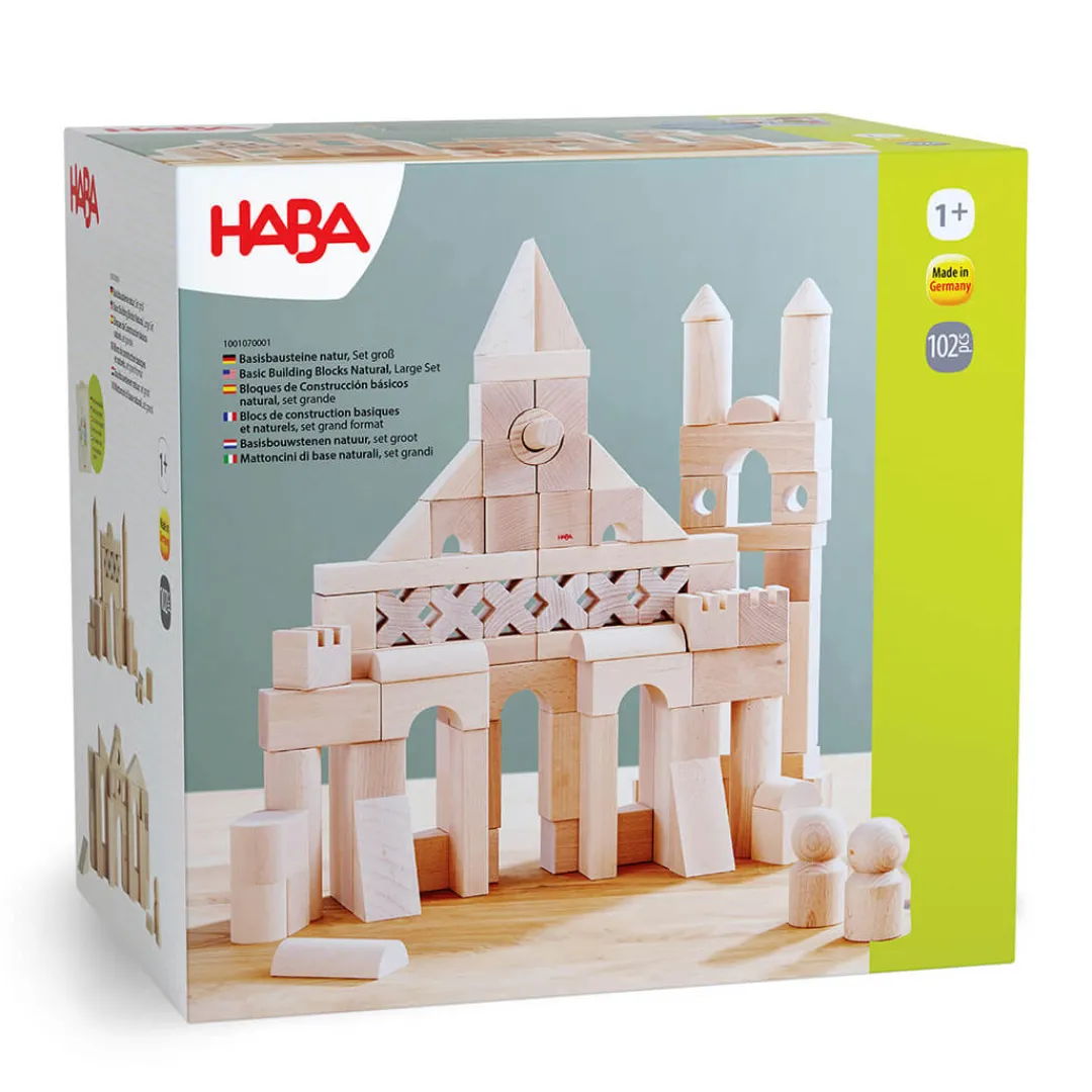 HABA Wooden Toys|4 Years < Wooden Building Blocks - Extra Large Set
