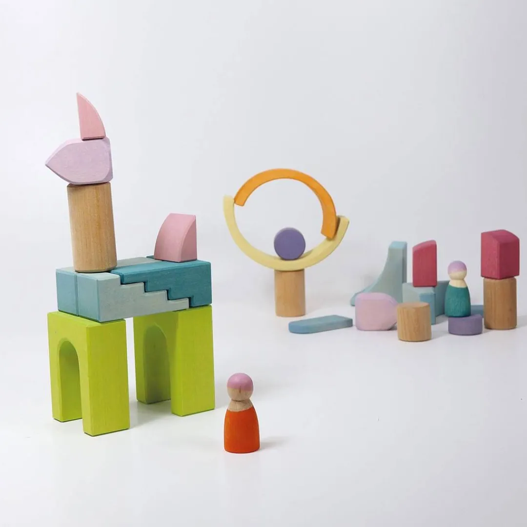 Grimm's Spiel u0026 Holz Wooden Toys|4 Years < Wooden Building World Cloud Play Set