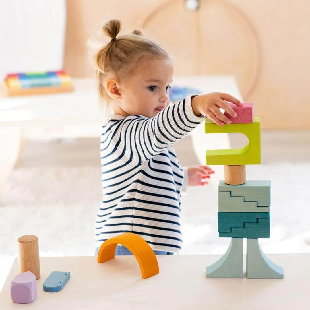 Grimm's Spiel u0026 Holz Wooden Toys|4 Years < Wooden Building World Cloud Play Set