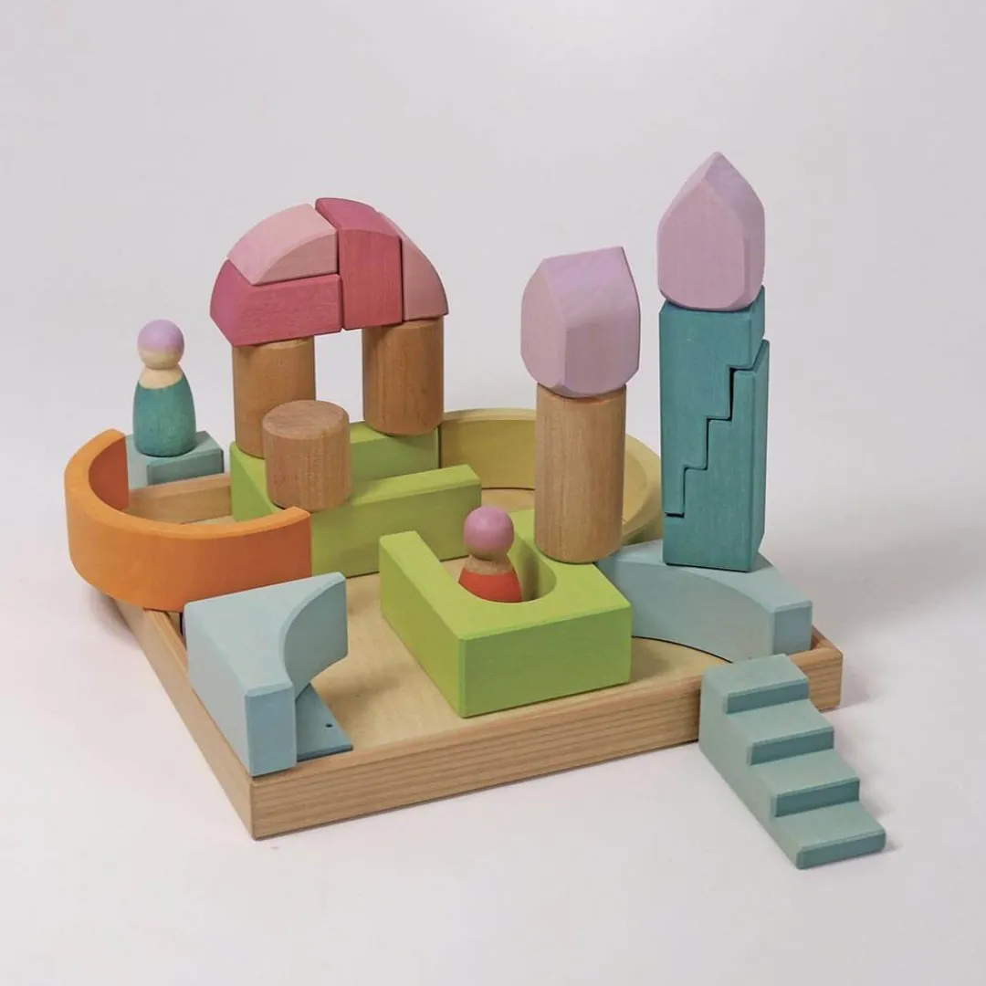 Grimm's Spiel u0026 Holz Wooden Toys|4 Years < Wooden Building World Cloud Play Set