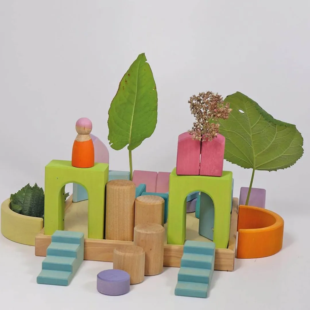 Grimm's Spiel u0026 Holz Wooden Toys|4 Years < Wooden Building World Cloud Play Set