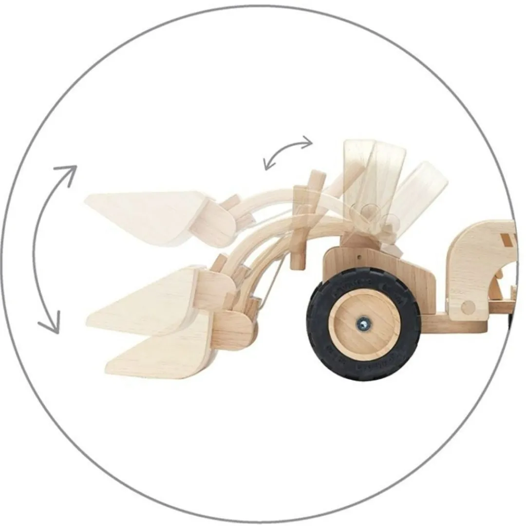 PlanToys USA 4 Years|3 Years < Wooden Bulldozer