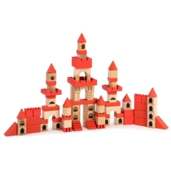 Miniland Wooden Toys|4 Years < Wooden Castle Building Blocks Set