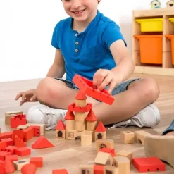 Miniland Wooden Toys|4 Years < Wooden Castle Building Blocks Set