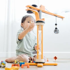 PlanToys USA 4 Years|3 Years < Wooden Construction Toys Crane Set