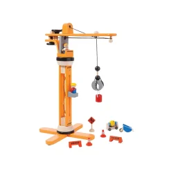 PlanToys USA 4 Years|3 Years < Wooden Construction Toys Crane Set