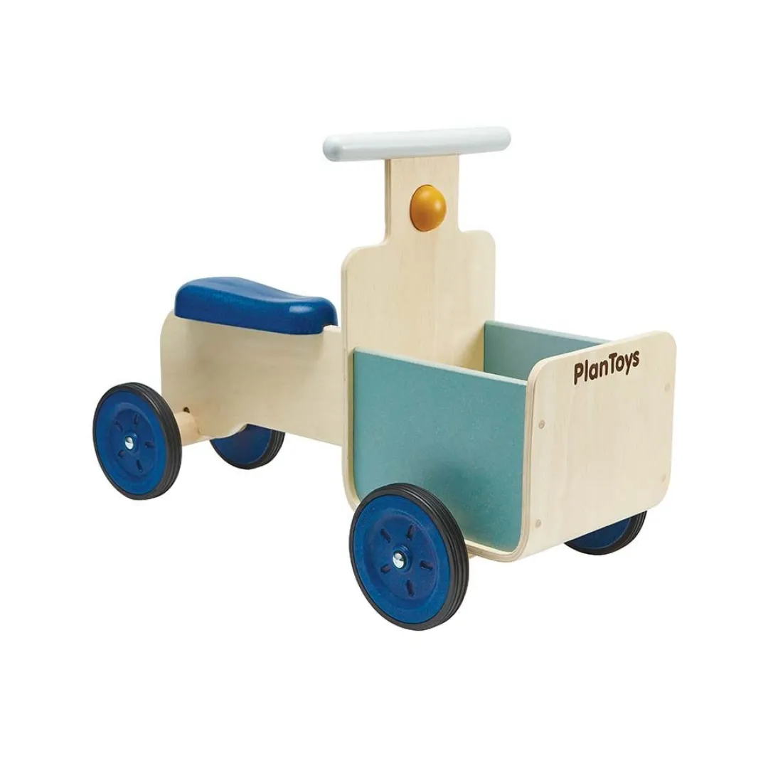 PlanToys USA 12-24 Months|Wooden Toys < Wooden Delivery Bike - Orchard