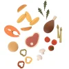 Sabo Wooden Toys|4 Years < Wooden Dinner Play Food Set