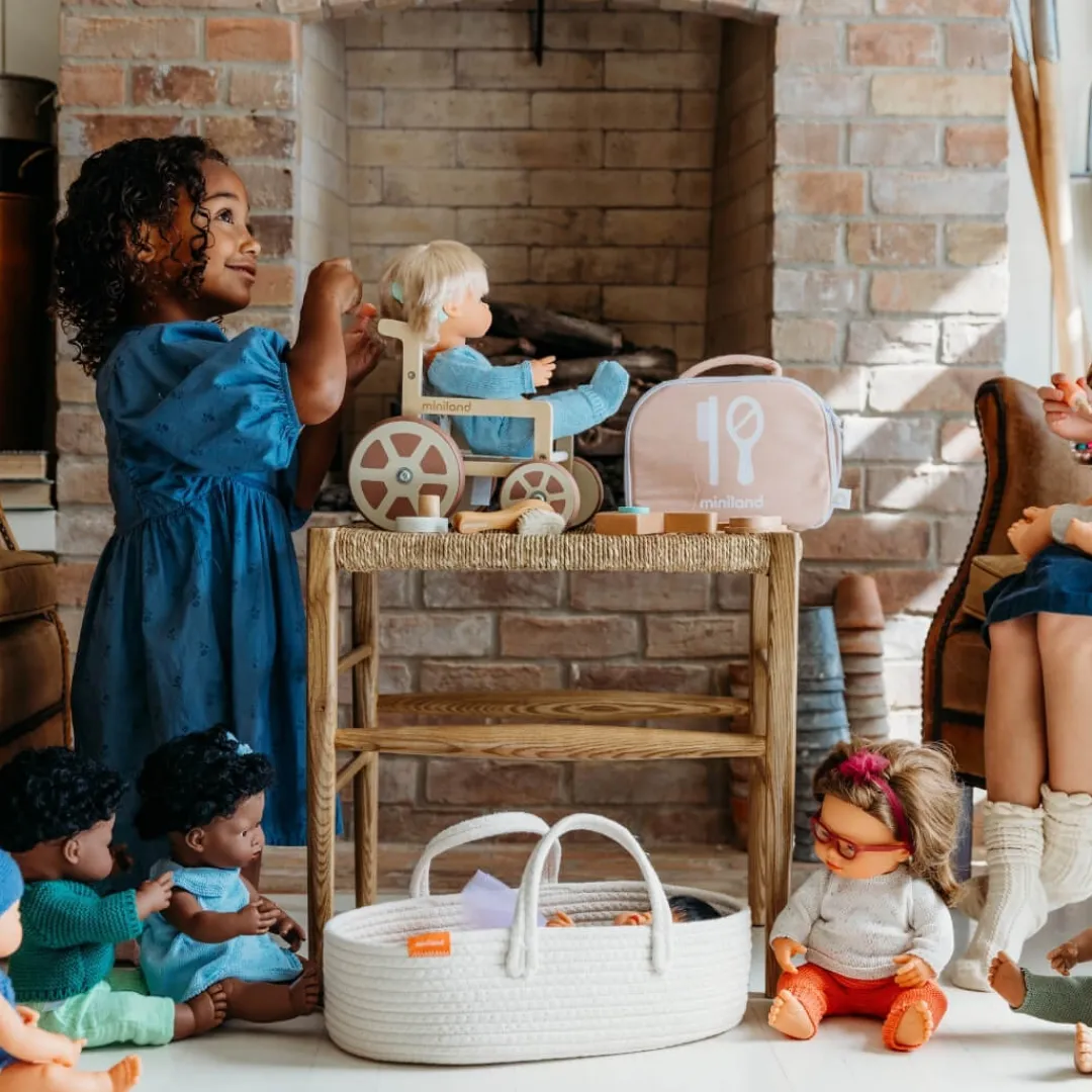 Miniland Dolls|4 Years < Wooden Doll Beauty Set