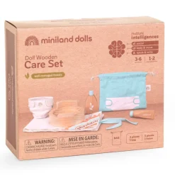 Miniland Dolls|2 Years < Wooden Doll Care Set