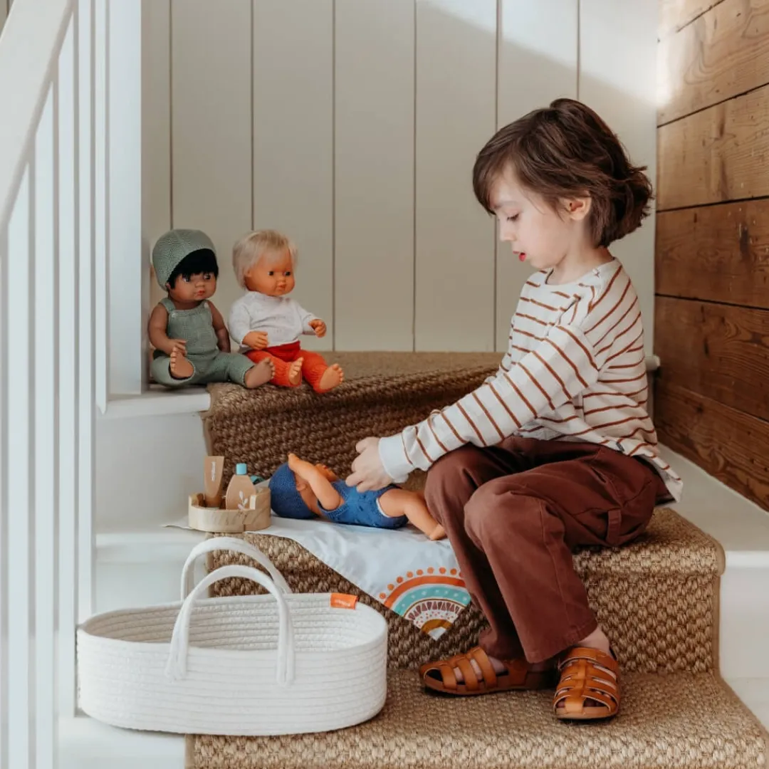 Miniland Dolls|2 Years < Wooden Doll Care Set