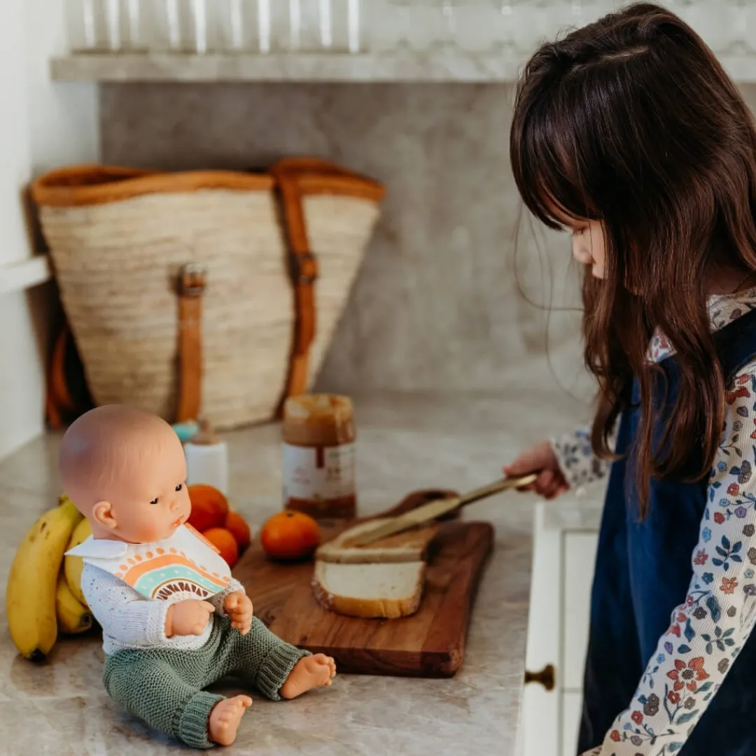 Miniland Dolls|4 Years < Wooden Doll Feeding Set