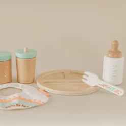 Miniland Dolls|4 Years < Wooden Doll Feeding Set