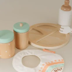 Miniland Dolls|4 Years < Wooden Doll Feeding Set
