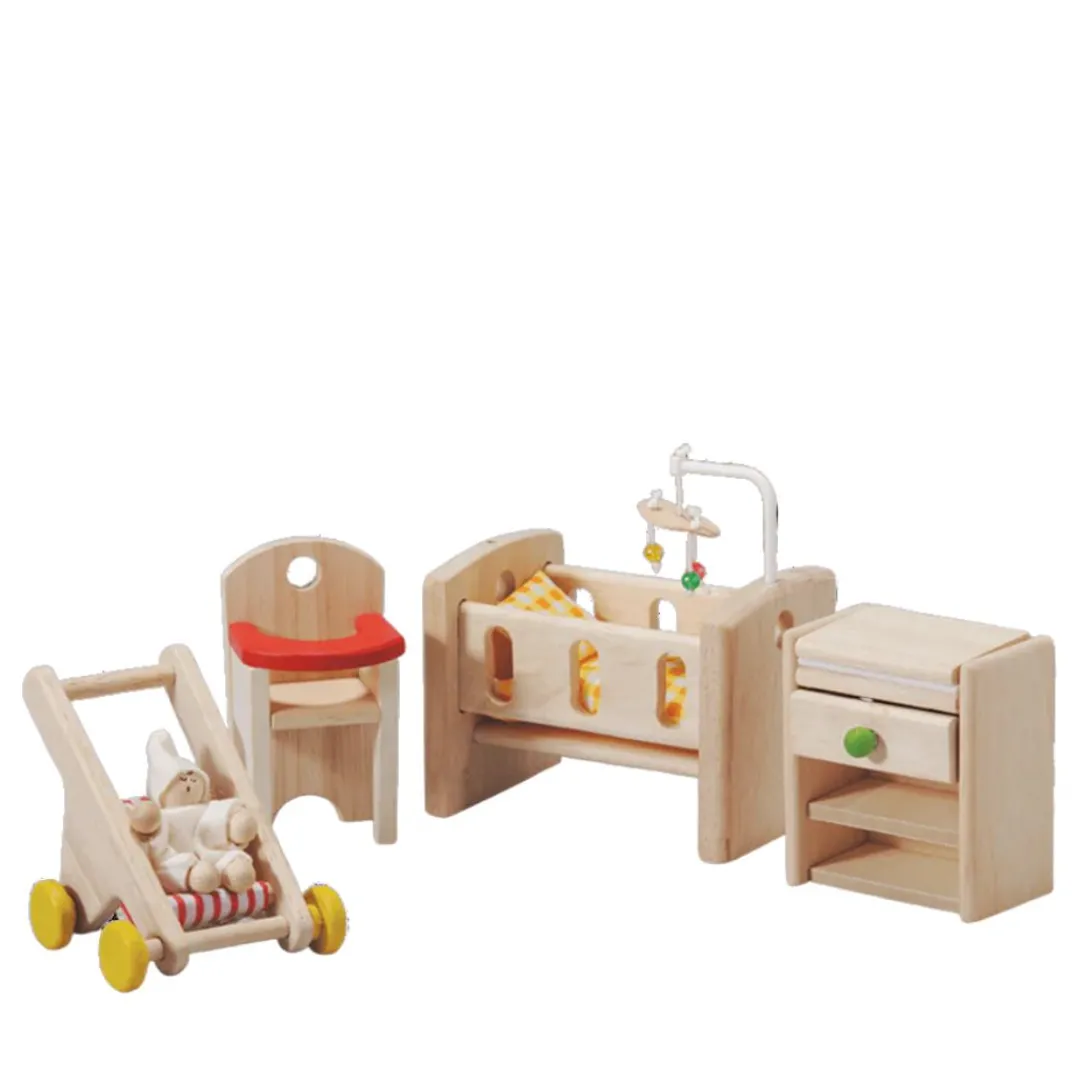 PlanToys 4 Years|3 Years < Wooden Dollhouse Furniture - Nursery
