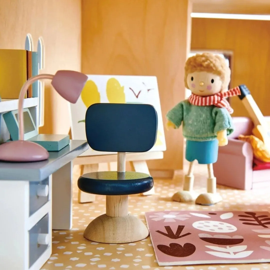 Tender Leaf Toys Wooden Toys|4 Years < Wooden Dollhouse Study Furniture Set