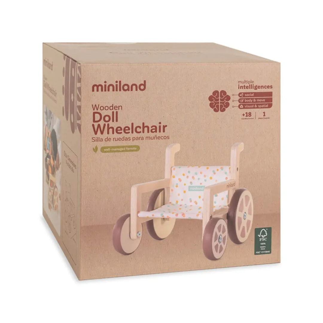 Miniland Dolls|4 Years < Wooden Doll Wheelchair