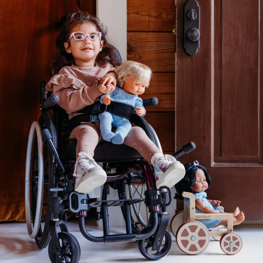 Miniland Dolls|4 Years < Wooden Doll Wheelchair