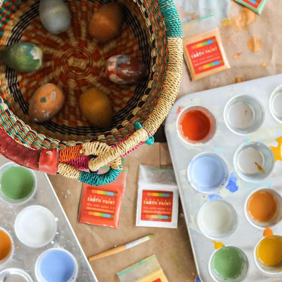 Natural Earth Paint Wooden Toys|2 Years < Wooden Egg-Painting Craft Kit