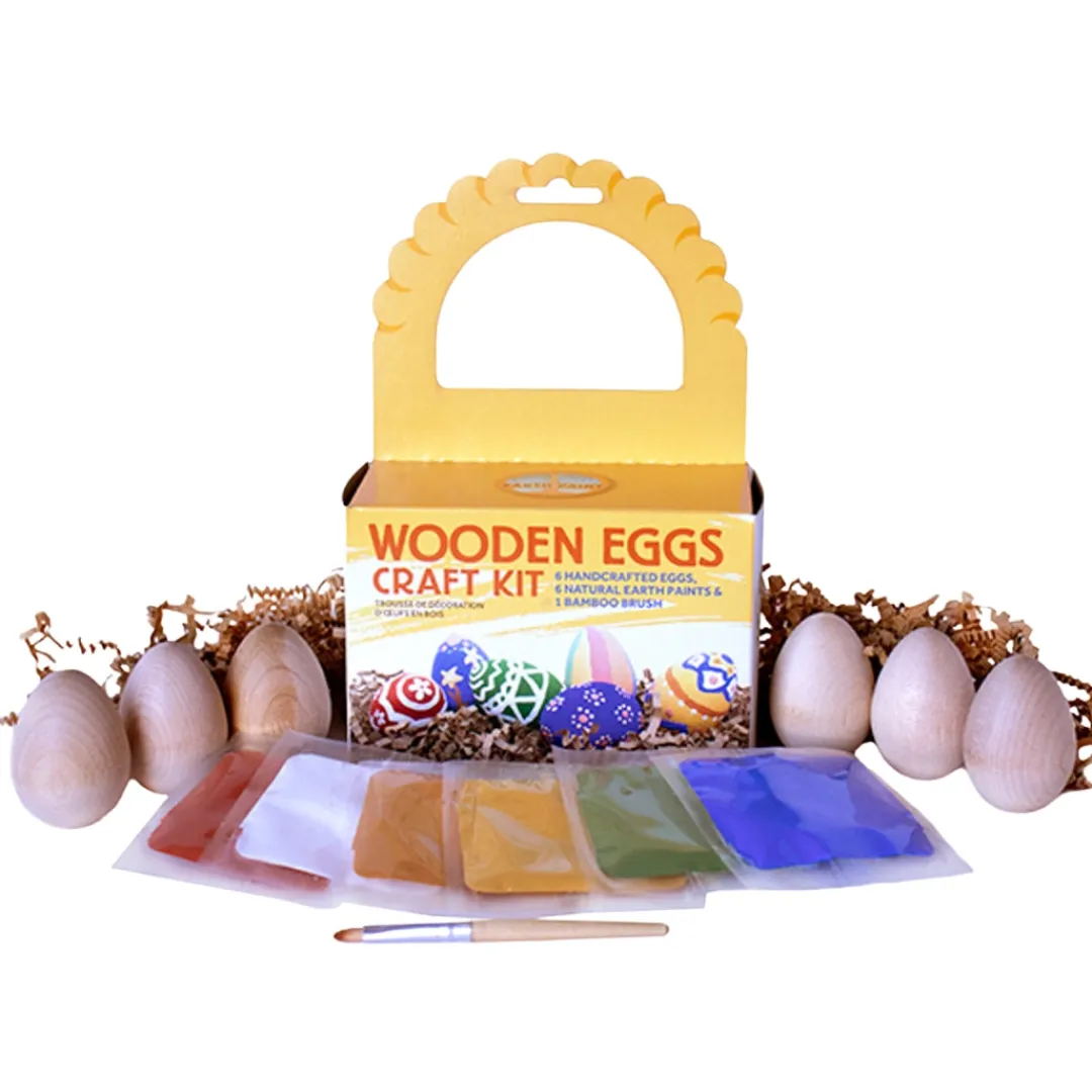 Natural Earth Paint Wooden Toys|2 Years < Wooden Egg-Painting Craft Kit