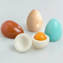 HABA Wooden Toys|4 Years < Wooden Eggs Play Food Set