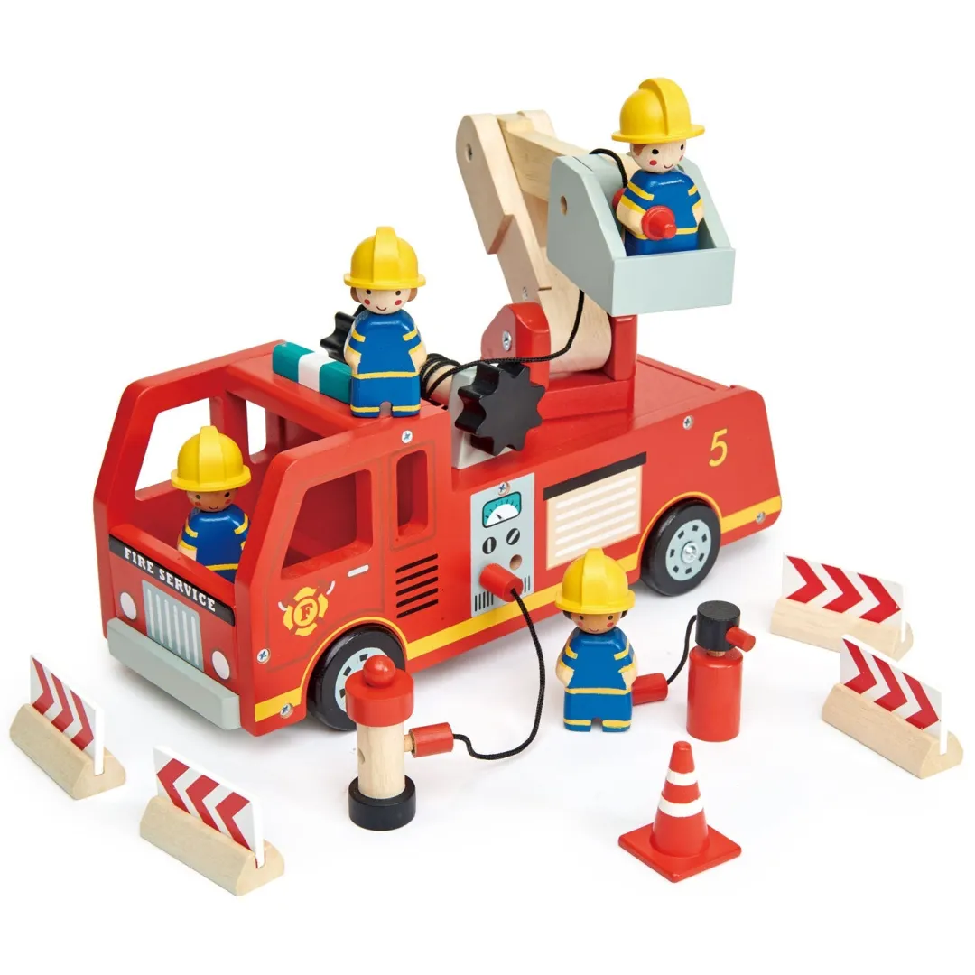 Tender Leaf 4 Years|3 Years < Wooden Fire Engine and Firefighter Play Set