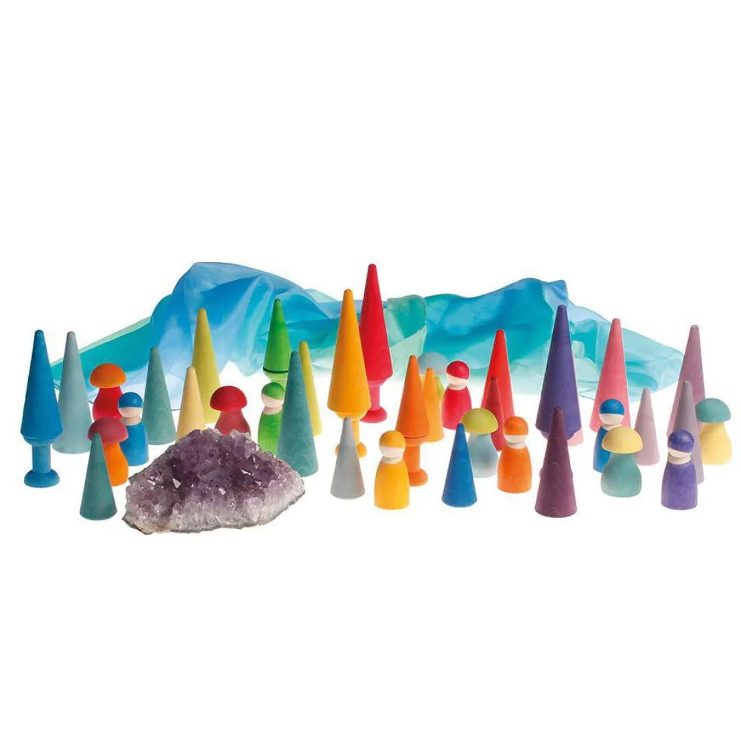 Grimm's Spiel u0026 Holz Fairies & Gnomes|Wooden Toys < Wooden Forest Building Set