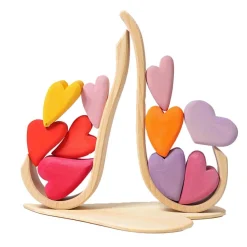 Grimm's Spiel u0026 Holz Wooden Toys|4 Years < Wooden Heart Blocks - Red