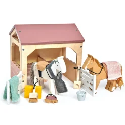 Tender Leaf Wooden Toys|4 Years < Wooden Horse Stable Play Set