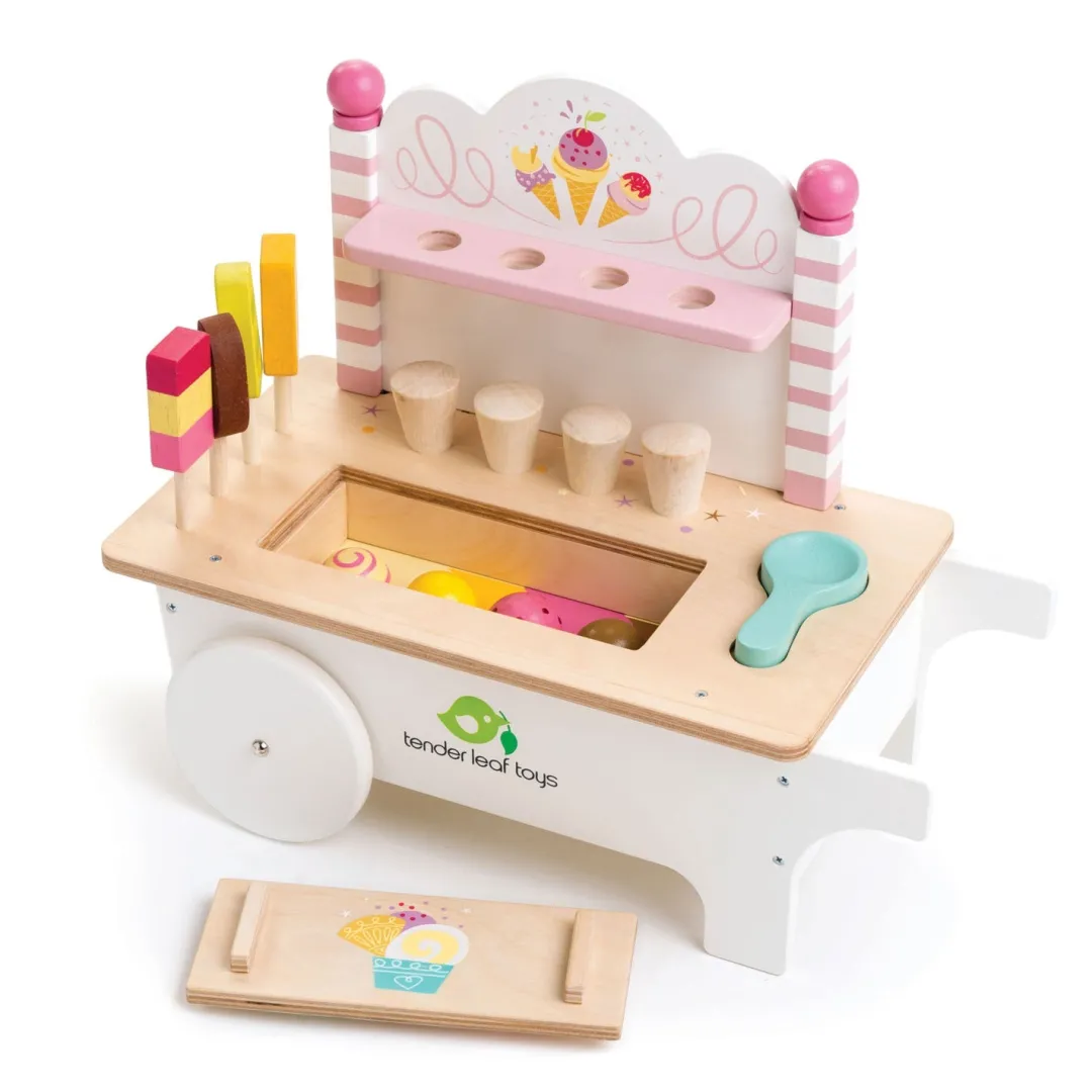 Tender Leaf Wooden Toys|4 Years < Wooden Ice Cream Cart Play Set