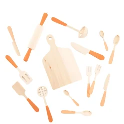 Sabo Wooden Toys|4 Years < Wooden Kitchen Utensil Set