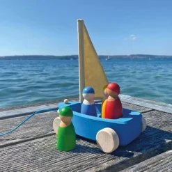 Grimm's Spiel u0026 Holz Outdoor Toys|12-24 Months < Wooden Land Yacht and Four Peg Friends